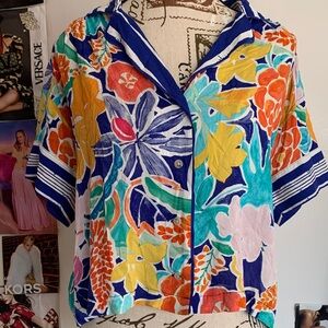 Anthropologie SISTER GULASSA Multicolor Floral Button Down Shirt